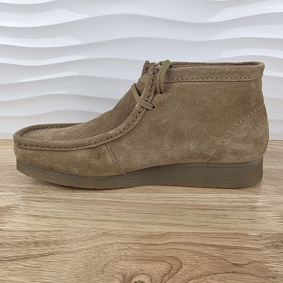 Clarks Wallaston Boots Mens Size 11.5 Sand Suede Wallabee Style Moc Toe Chukka main image 14